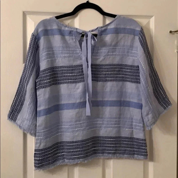 Anthropologie Cloth & Stone Blue Shirt Extra Small - Picture 2 of 4